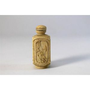 Snuff container(?), ivory, cylindrical turned tube