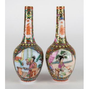 Chinese Eggshell Porcelain Miniature Vases with Red Seal Mark ...