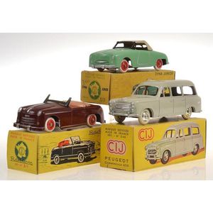 Three CIJ models, including 3/46 Peugeot Commerciale 403, beige;…