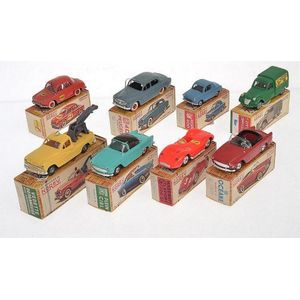 Eight plastic Norev models, including Vespa 400; Maserati Spart…