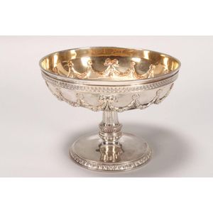 Fine Russian silver comport and case, mark of Pavel Ovchinikov,…