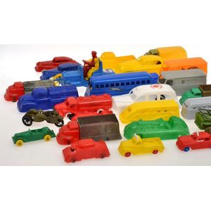 A large collection of unboxed plastic models, including…