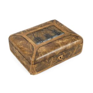 Daum Nancy Leather and Glass Cigar Box - Smoking Accessories - Cigar ...