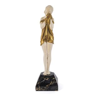 Dimitri Chiparus (1886-1947), Art Deco statue of a woman, gilt…