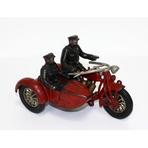 A magnificent cast iron Indian 2 cylinder motor bike and side…