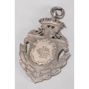 Victorian sterling silver medallion, hallmarked Birmingham,…