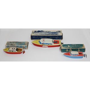 3 Kellerman CKO & Arnold motorboats, model nos. CKO 377, CKO…