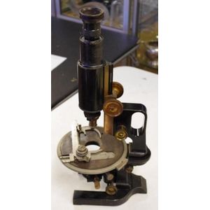 Vintage American Spencer microscope, brass & metal with…