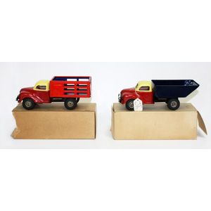 2 German (Gama) tinplate friction toys, including 2364 Metal…