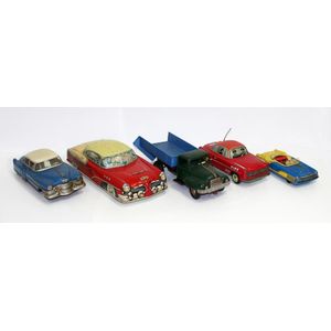 5 large New Zealand and German tinplate vehicles, including…