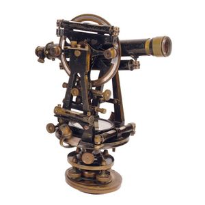 A mahogany cased theodolite by E.R. Watts & Sons, London,…