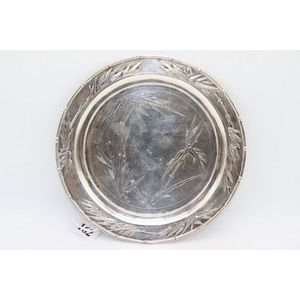 Hong Kong vintage silver salver C.1930, engraved and raised…