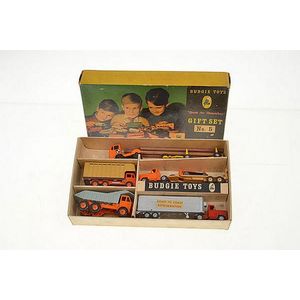 Budgie gift set no. 5, including Refrigerator truck; Foden Dump…