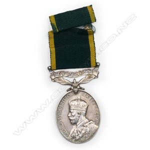 A New Zealand Efficiency medal, awarded to 'Sgt. A.J. Millar…