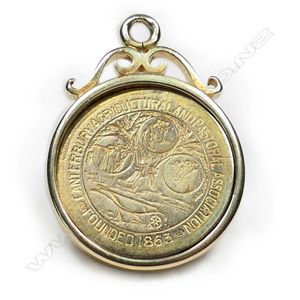 A 19th century gold 1884 Canterbury A & P medal, engraved…