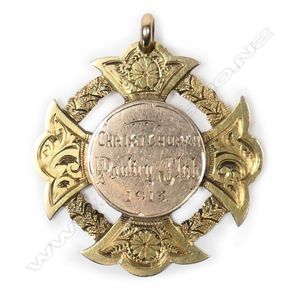 An early 20th century N.Z. 15ct gold 'Christchurch Poultry Club…