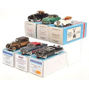Six Minimarque models, including 1956 Packard; Piano Key…