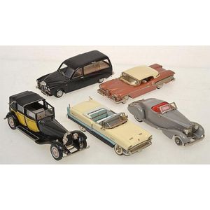 Five Minimarque models, including Packard Boattail Runabout…