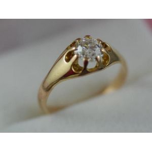 0.8ct Diamond Solitaire Ring in 9ct Yellow Gold - Rings - Jewellery