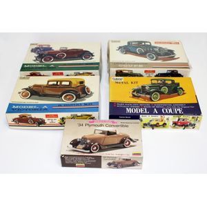 5 kitset vintage Coupes by Gabriel (metal), including Model A,…
