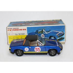 Japanese tinplate (Daiya), battery-operated Porsche 914 in…