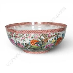 A massive 20th century Chinese famille rose egg shell porcelain…