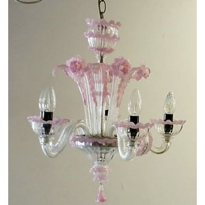 A pair of mid 20th century Venetian glass electrolier with…