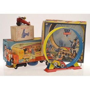 Three tinplate models, including Mr Porter and his Truck,…