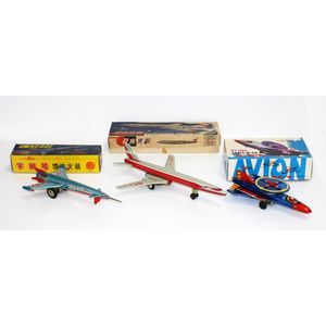 3 Chinese tinplate planes, including Avion Aircraft, Passenger…