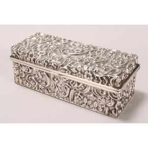 Late Victorian sterling silver trinket box, hallmarked…