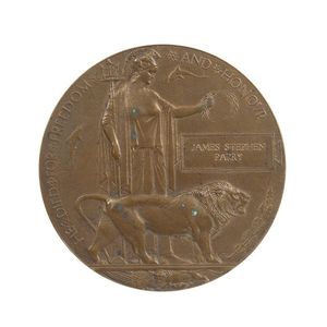 Death Penny for James Stephen Parry, in original wrapper, 12 cm…