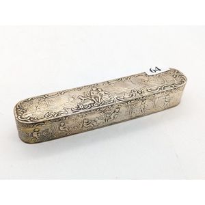 Continental silver trinket box, hallmarked elongated box…