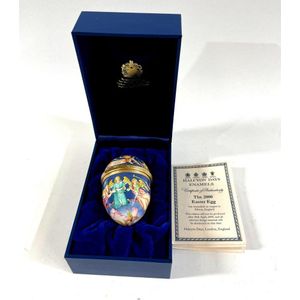 A Halycon day enamels Millennial Easter egg trinket box with…