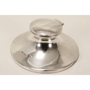 English sterling silver ink well, hallmarked Sheffield, date…