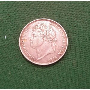 1821 Great Britain silver crown coin, Georgius Iiii Dei Gratia…