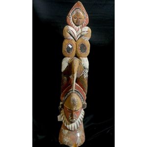 An Abelam ancestor sculpture of wood polychrome pigments 95 cm