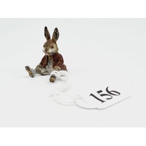 Tiny Cold Painted Bronze Rabbit: Miniature Delight in 2.8cm - Animals ...