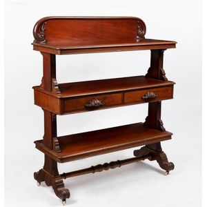 Victorian Cedar Dumbwaiter with Drawers and Metal Casters - Dumb ...