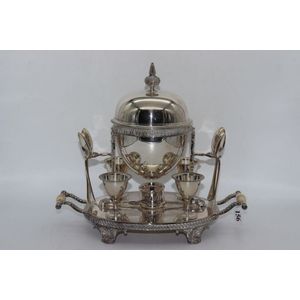 Walker & Hall table top egg Coddler, silverplated lidded bowl…