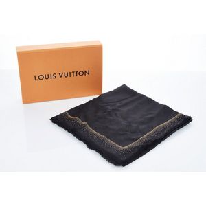NEW LOUIS VUITTON Leopard Print Blue Green Red Silk Scarf, 35, Leather  Tassel