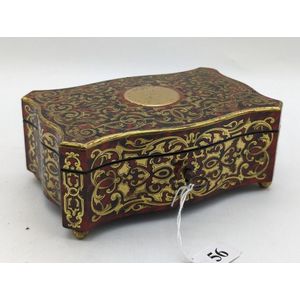 Rare French boulle music box, tortoise shell and brass inlaid…