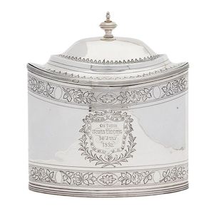 A George III silver tea caddy, makers' mark of Peter and Ann…