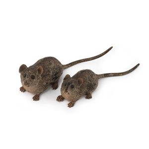 A pair of Austrian cold painted bronze mice statues, circa 1900,…