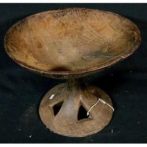 A Dayak food bowl 29 cm high, 36 cm dia