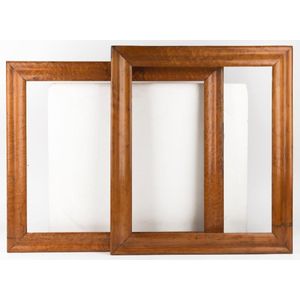 Two antique English maple picture frames, 19th century, 57 x 64…