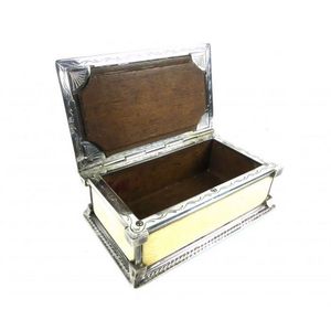 Sterling silver and ivory casket a sterling silver & ivory…