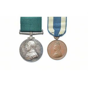 A Queen Victoria diamond Jubilee medal and a King George V…