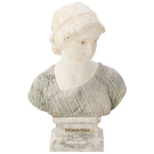 Giuseppe Bessi (1857-1922), Primavera, marble, the figure's…