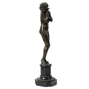 Claire Colinet (1880-1950), Darling, cast bronze statue on…