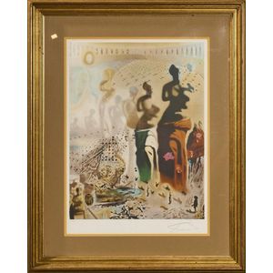 Salvador Dali Hallucinogenic Toreador, framed behind glass.…